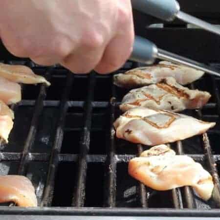 bbq chicken meat on grill stock video clip