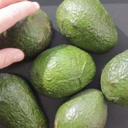 choosing ripe avocado for salad video clip